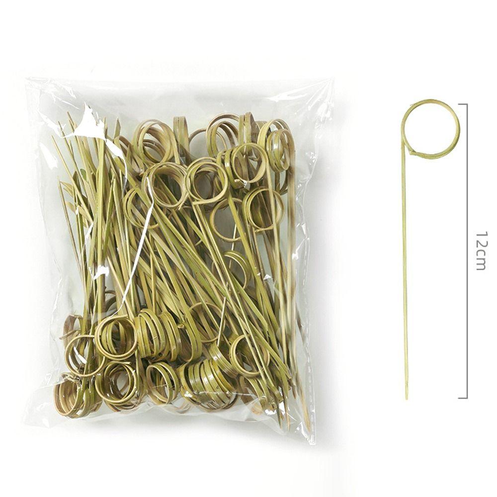 Decoration Kitchen & Bar Cocktail Decoration Bamboo Stick Fruit Stick Art Flower Stick Toothpick