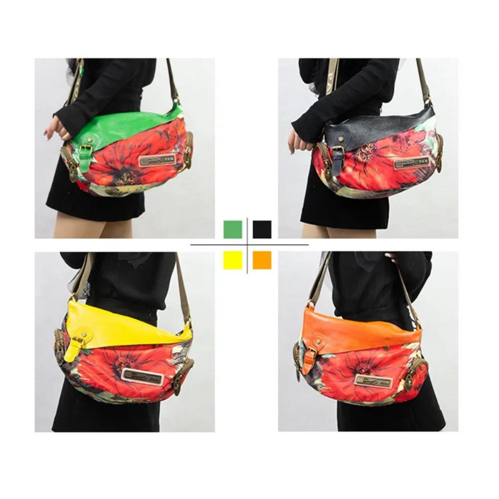 2023 Luxury Fashion Brand Women Bags Canvas With Leather Flowers Ladies Small Shoulder Crossbody Bag Leisure Diagonal Handbags