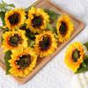 Sunflower Artificial Flower Bouquet Silk Fake Flowers for Indoor Decor in Living Room Office Bedroom Floor - standing Stylish