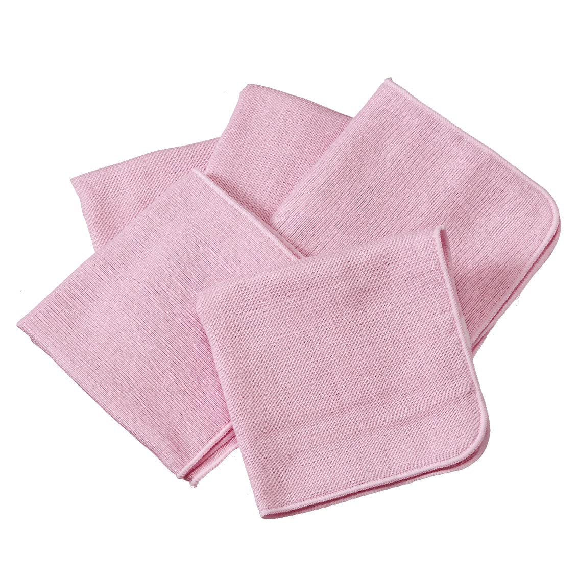 

Set of 5 Gauze Made in Senshu Light Pink 23 x Handkerchiefs, Japan, Towel, (Approx. 23cm)
