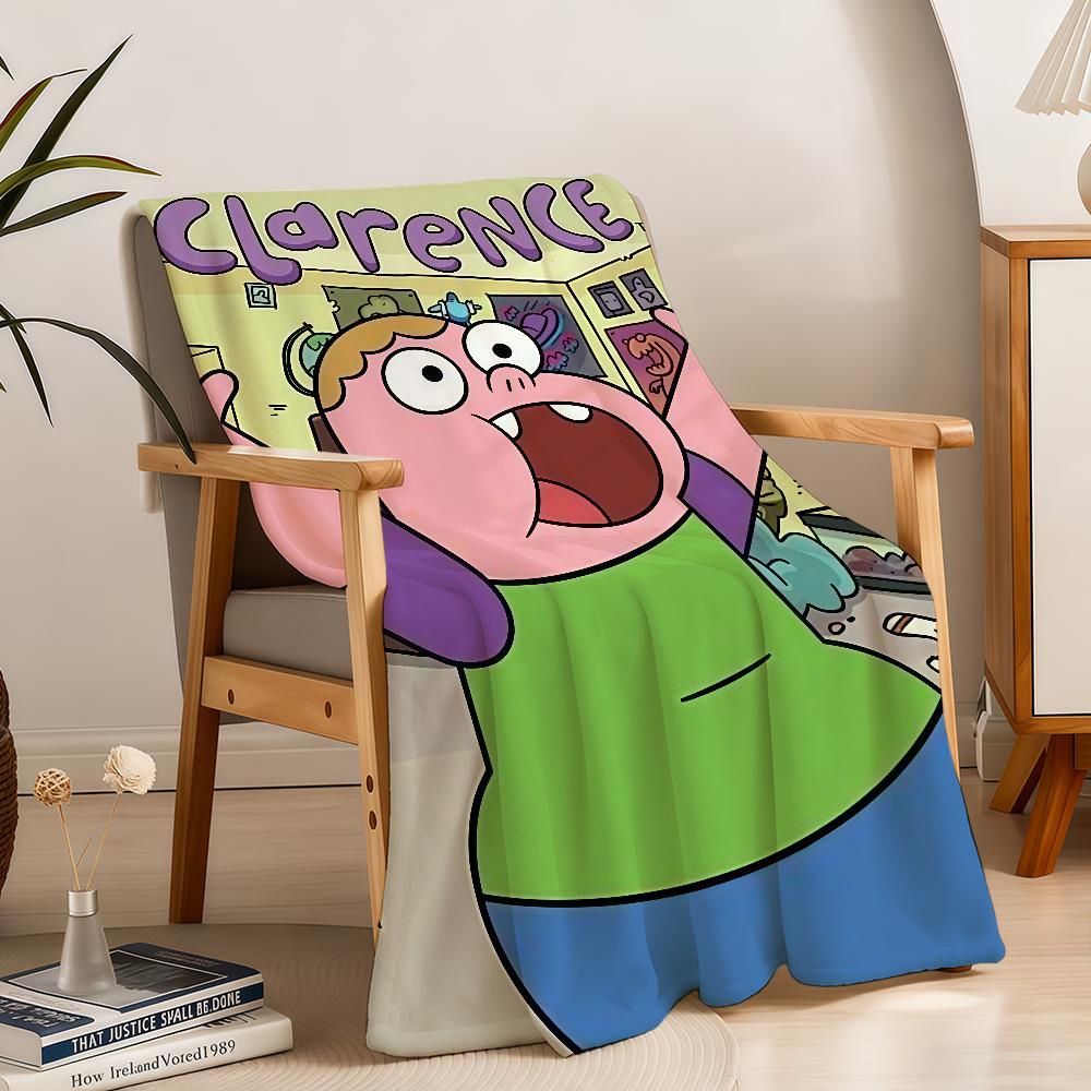Cartoon Funny C-ClarenceS-ES CTHN Blanket Throw Super Cosy Plush Living Room Sofa Couch Childish Birthday Gifts