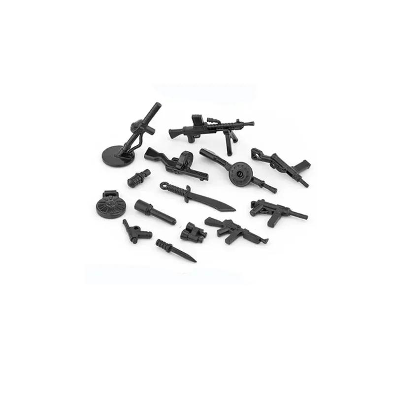 Building Blocks Weapons Accessory Soldier Digital Gift Ninja Sword Mortar Cannon Missile Launcher RPG Toys Mini Brick X006