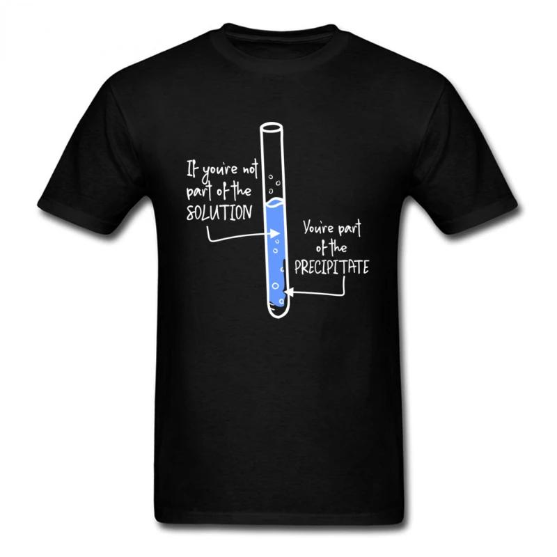 

Solution or Precipitate T Shirt Men Chemistry Tops Funny School Elements Tees Unisex Short-sleev Casual Clothes Street Shirt 4XL