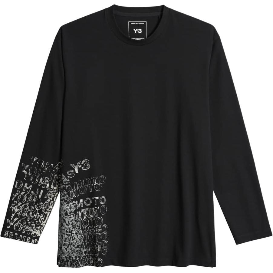 adidas Y-3 GFX Long Sleeve T-Shirt Black Men s KR2239 XL