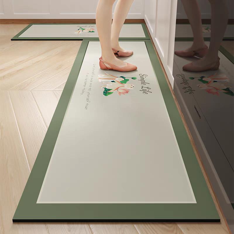 Einfacher Silicoflora Teppich Rutschfest Wasserabsorbierend Schnelltrocknend, Fleckenbeständig - Küchen-Waschküchen-Fußmatte Heimdekoration