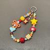 Handmade Dopamine Apple Core Ins Color Ornaments Handmade Cute Beaded Mobile Phone Chain Ccd Lanyard Camera Pendant