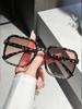 1Pc Hot-Selling Leopard Print Large-Frame Women's Sunglasses, Uv Protection, No Pressure on the Nose, Vacation Fashion