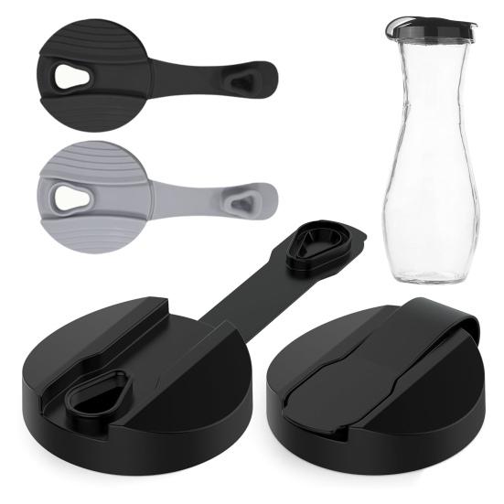 1/2Pcs Silicone Bottle Cap Easy Snap-On Design Easy to Clean Salad Flask