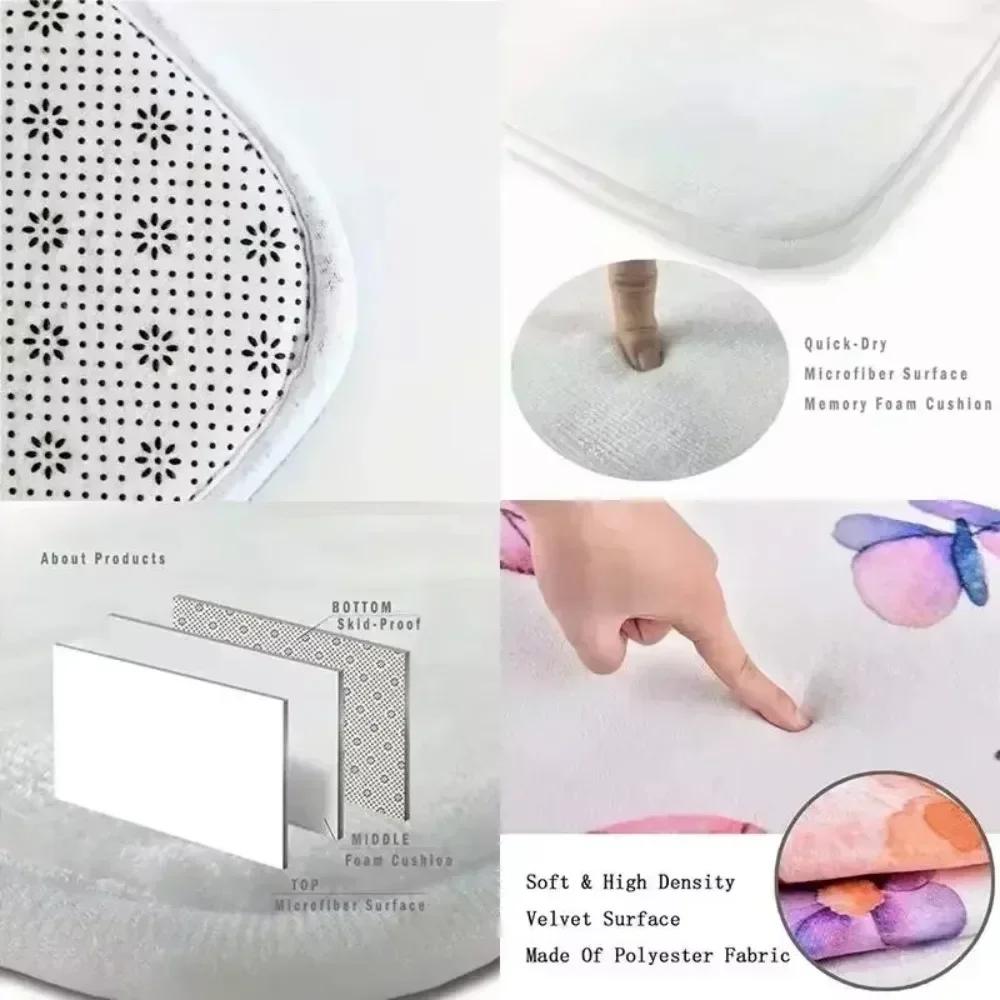Turquoise Kitchen Mat Cushioned Anti-Fatigue Kitchen Rugs Non Slip Mats and Rugs Kitchen Carpet for Home & Office Floor Mat