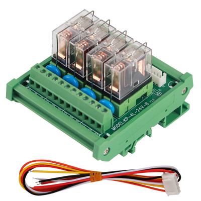 DC 12V Relay DIN Rail Mount 4?channel 16A Power Relay Interface Module