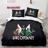 Gaming Valorant Beding Set Single Twin Ful Quen King-Sized Dimensionsd Dimensions Bed Linen Set Aldult Kid Bedrom Duvetcover Sets 3D Print Anime 039
