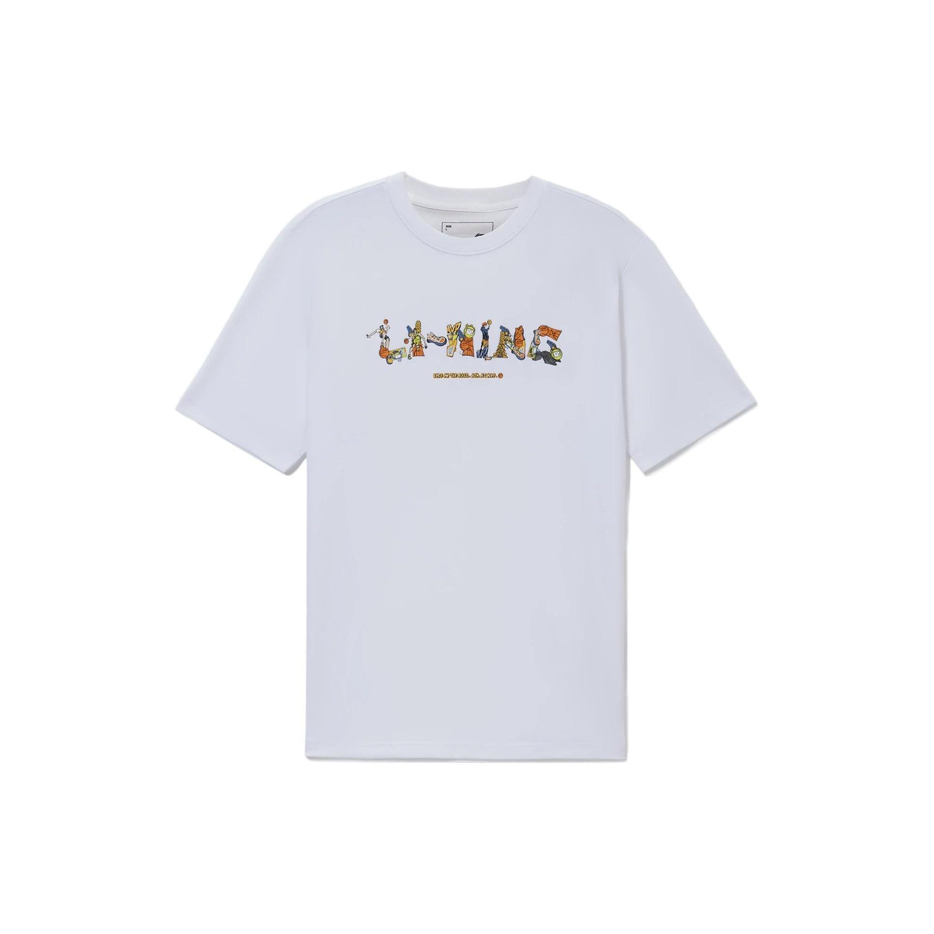 Li-Ning Hoops Graphic T-shirt White Men s AHSSD65-1 XL