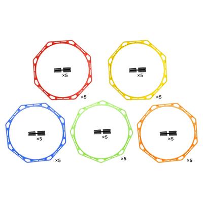 5 Stück Achteckige Agility-Ringe Tragbar für Hockey Fußball Athlet