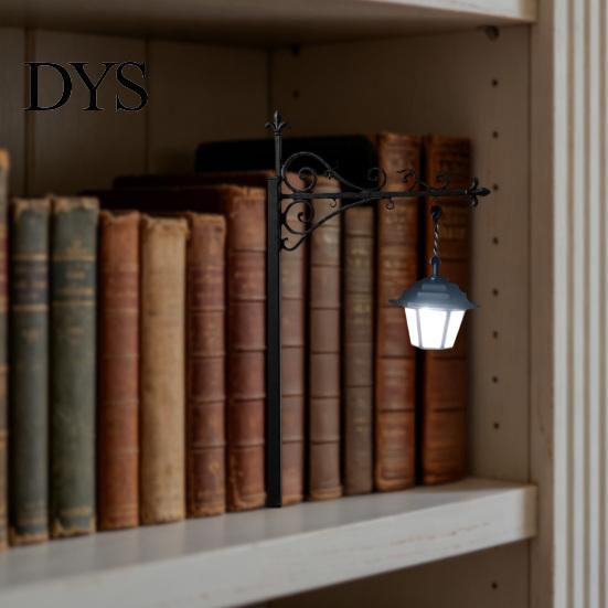 Indoor Accent Lighting for Nooks Ghost Bookshelf Light, Decorative Retro Lantern Library Decor, Warm LED Chandelier Style Lamp Reading Book
