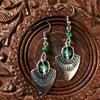 Bohemian Ethnic Earrings Featuring Sunflower Motif And Silver Finish For Summer Fashion