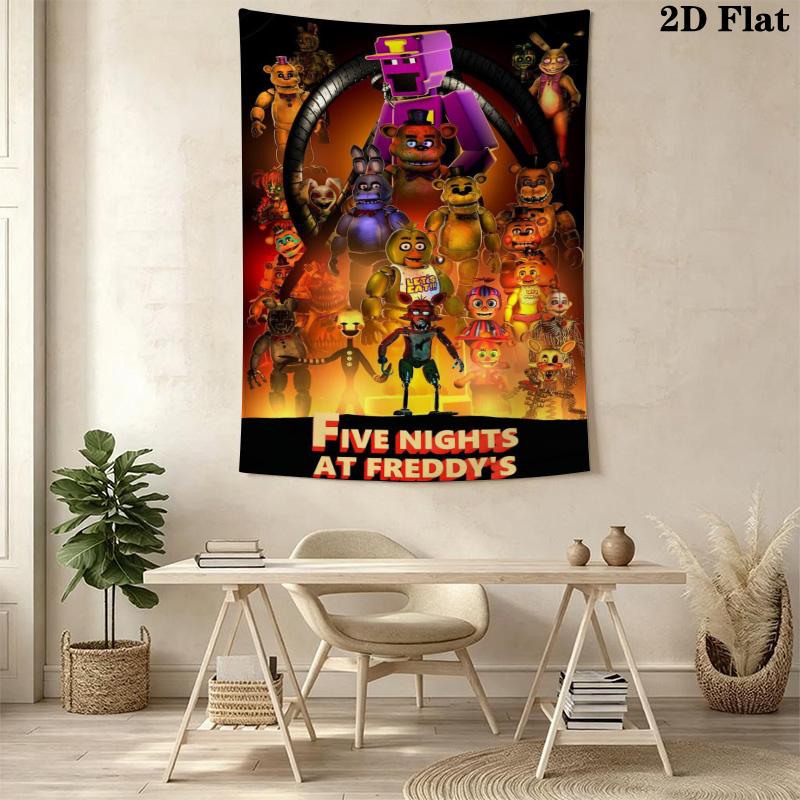 Five Nights Freddy'S Horror Anthology Tapestry Wallmounted Background Cloth Work Of Art Homestay Soft Decoration Tapestry Background Cloth