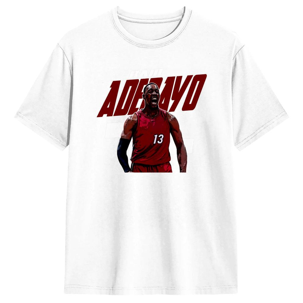 Bam Adebayo 13 T Shirt Unisex Pure Cotton Novelty TShirt Crew Neck Tee Shirt Short Sleeve Clothing Summer