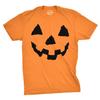 Mens Pumpkin Face T-Shirt, Halloween Costume Tee