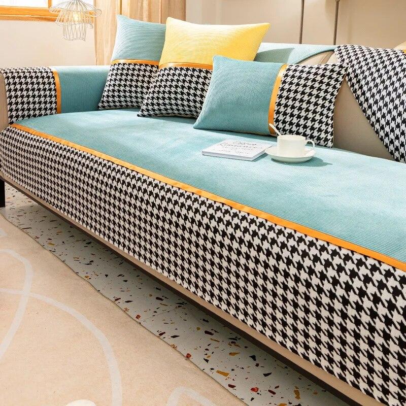 

Чехол для дивана «Тысяча птиц», зимний чехол для дивана, всесезонная универсальная диванная подушка для гостиной, домашний декор 70x70cm 1pcs