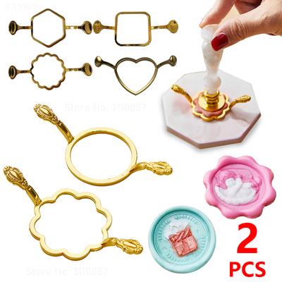 2/1pcs Wax Seal Stamp Molds Fixer Love Round Flower Shape DIY Tools Invitation Greeting Card Wedding Seals for 2.5cm Seal Stamp