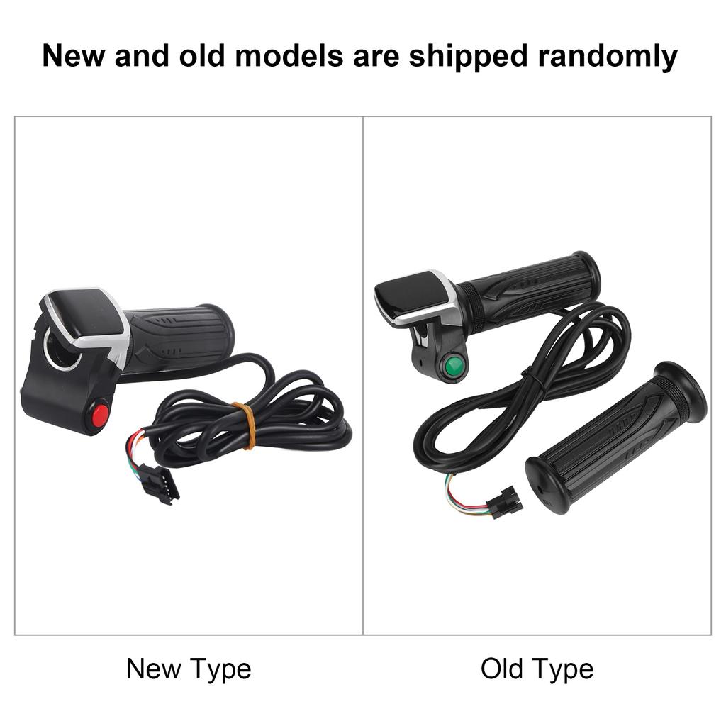 Electric Bike Throttle Grip LCD Electric Quantity Display with Switch 6 Cores Speed Governing Throttle Grip Throttles 2