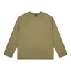 Mens Streetwear Long Sleeve Tee With Waffle Texture Print Loose Fit Cotton T-Shirt Fall Casual Wear