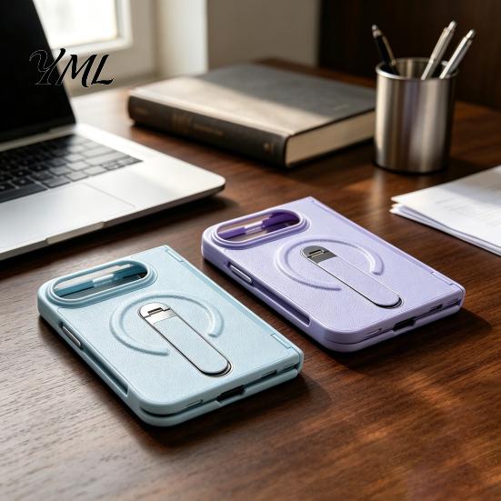 Full Body Coverage Protective Case Faux Leather Phone for iPhoneDuo, Cover with Hinge Protection, Strong Magnetic Attachment Folding Built-in