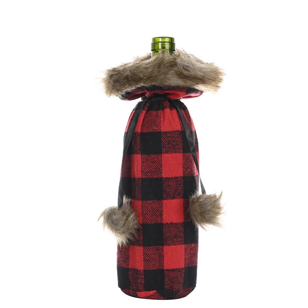 

And Festive Cozy Checkered Wine Bottle Bag Ideal For Holiday Parties Gatherings And RedBlack Bottle