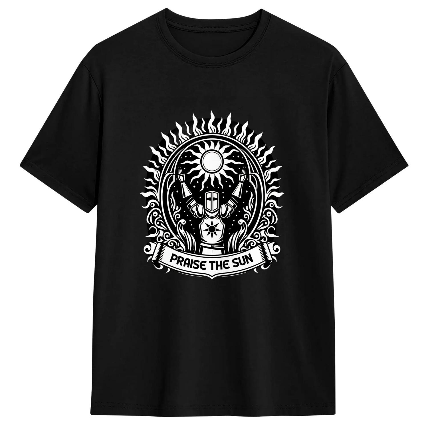 

D-Dark Souls 100 Cotton T Shirt For Men Beach Y2K Funny T Shirts O Neck Leisure Tees Plus Size Hot Sale Tops XXXXXL