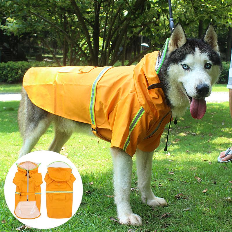 Can Lead Dog Raincoat, Small Dog Large Dog Universal Can Wrap Foot Straps Take Along Summer Pet Clothes