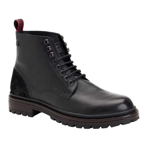 BASE LONDON Mens Dettori Grain Leather Work Boots