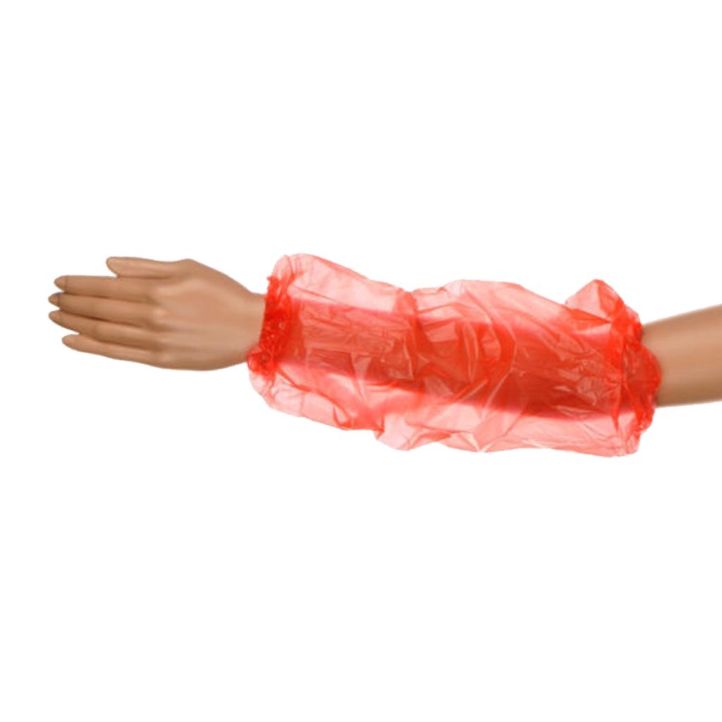 Disposable Foil Sleeves Red 100 Pcs
