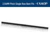 90° Dual Row Pin Header, 2.54MM Pitch, 1x2 to 1x40 Pins