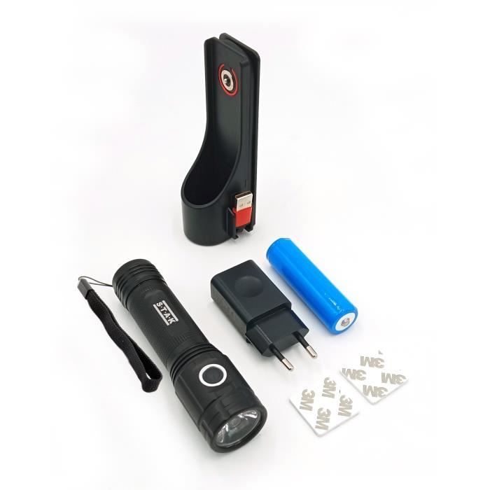 Lampe de Poche - STURM - Torcia LED 20W - Rechargeable USB - Portée 400m - Autonomie 180min