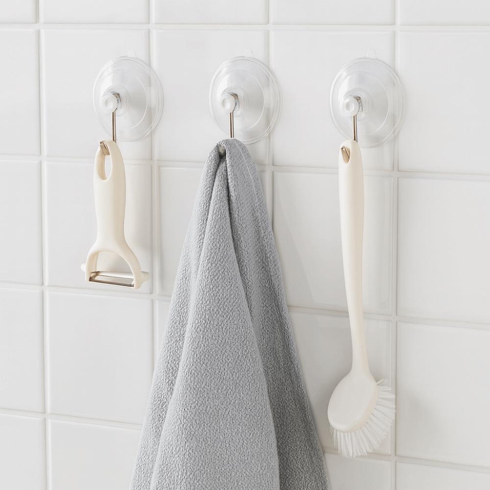 15Pcs PVC Towel Storage Rack Transparent Towel Hanger Multifunctional Wall Hook Bathroom