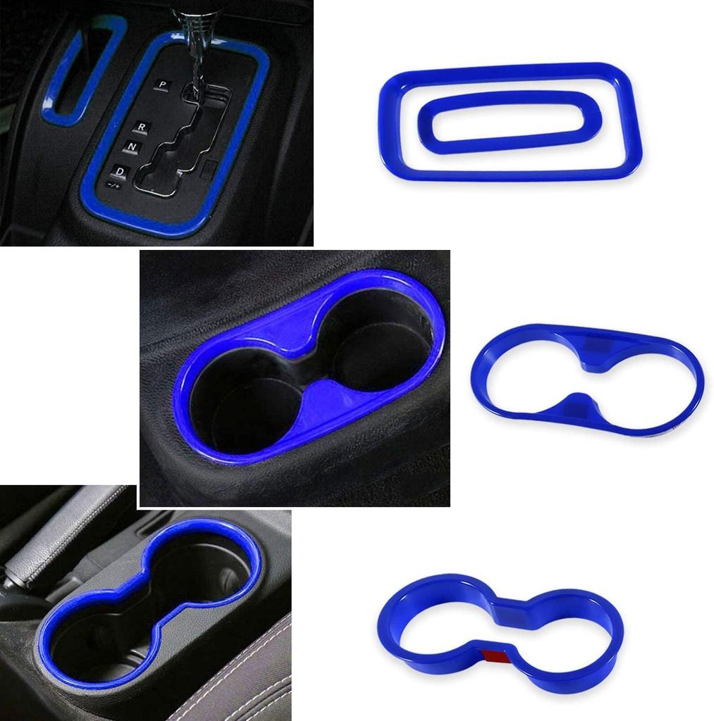 Red/Blue/Black Car Interior Decor Trim Kits For Jeep For Wrangler JK JKU 4 Door 11 17 Enhance Aesthetics And Easy Installation