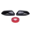 1 Pair Rearview Mirror Caps Black Left Right Rearview Side Mirror Covers Trim Replacement for Vehicle