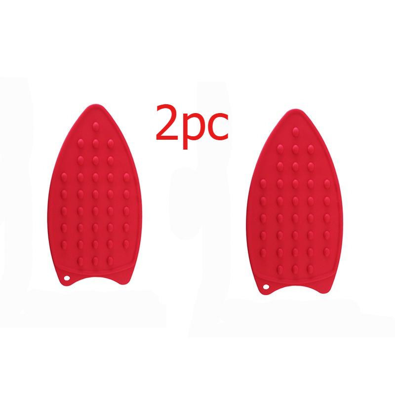 2pc Heat-Resistant Silicone Ironing Pad - Hanging Steam Iron Rest Mat with Protective Cover for Safe Home Clothes Care