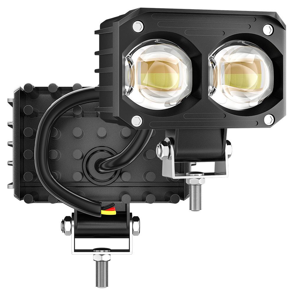 

Super Bright Motorcycle White+Yellow LED Headlight Motorbike External Modified Spotlight Type A