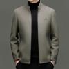 Men's Wool Double-Sided Stand-Up Collar Jacket: Autumn/Winter Middle-Aged Casual Thick Coat