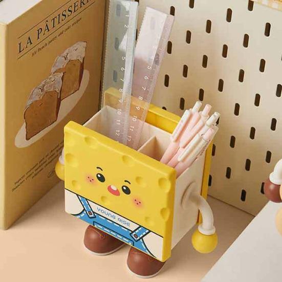 Cookie Shape Pen Holder Cute Desk Organizer Multi-Function Storage for Pens