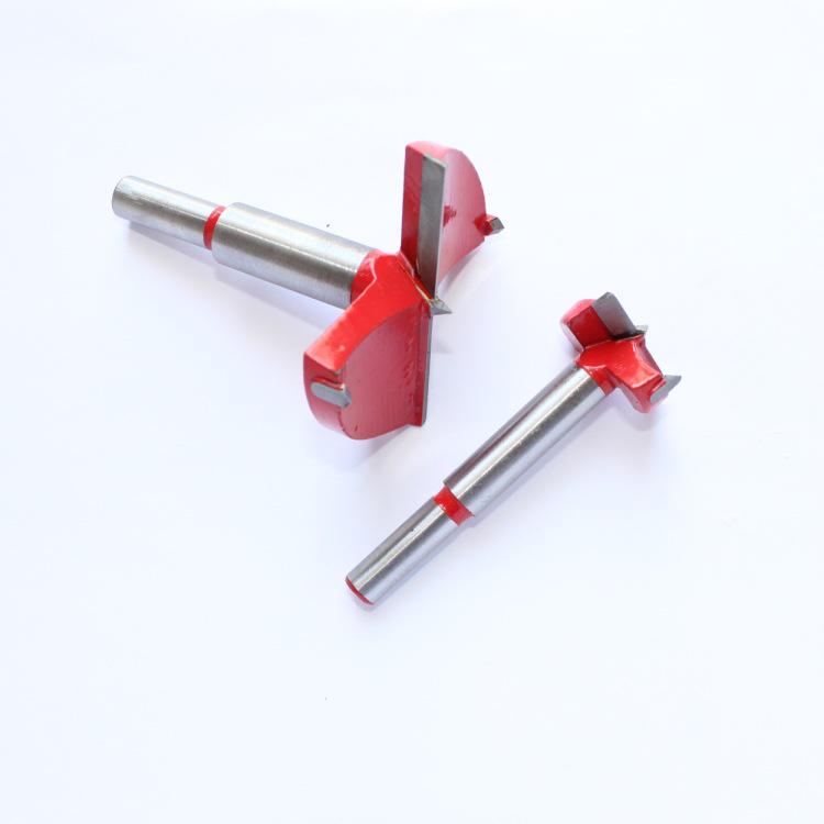 Red Alloy Flat Wing Drill Bit for Woodworking and Hole Expansion