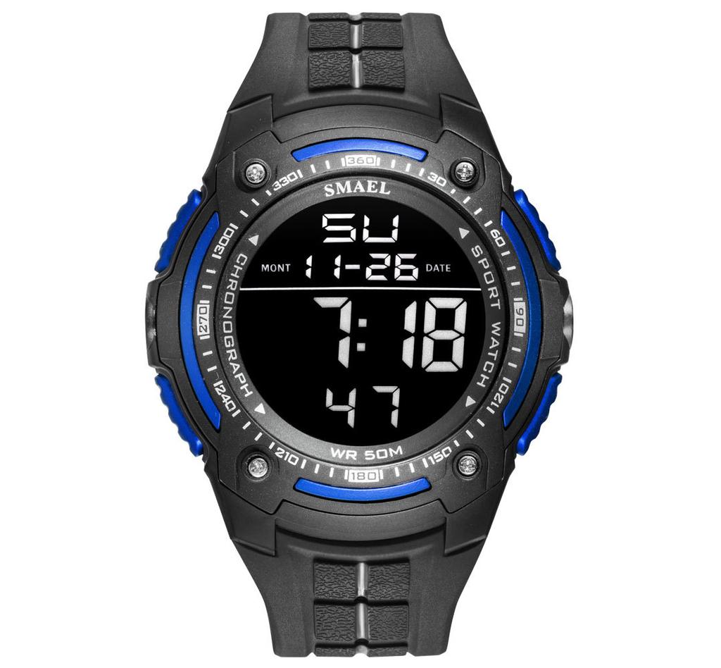 Digitaluhren Sport LED Armbanduhren Herren 50m Wasserdichte Uhr Digitales Licht Stoppuhr Uhr für Herren