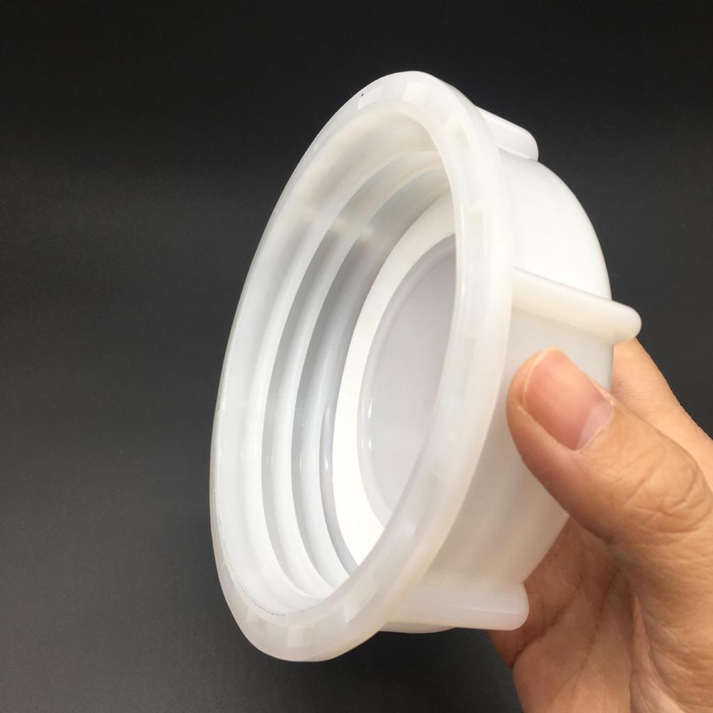 IBC 3" Butterfly Valve Cover, DN80, 100mm ID, White Plastic