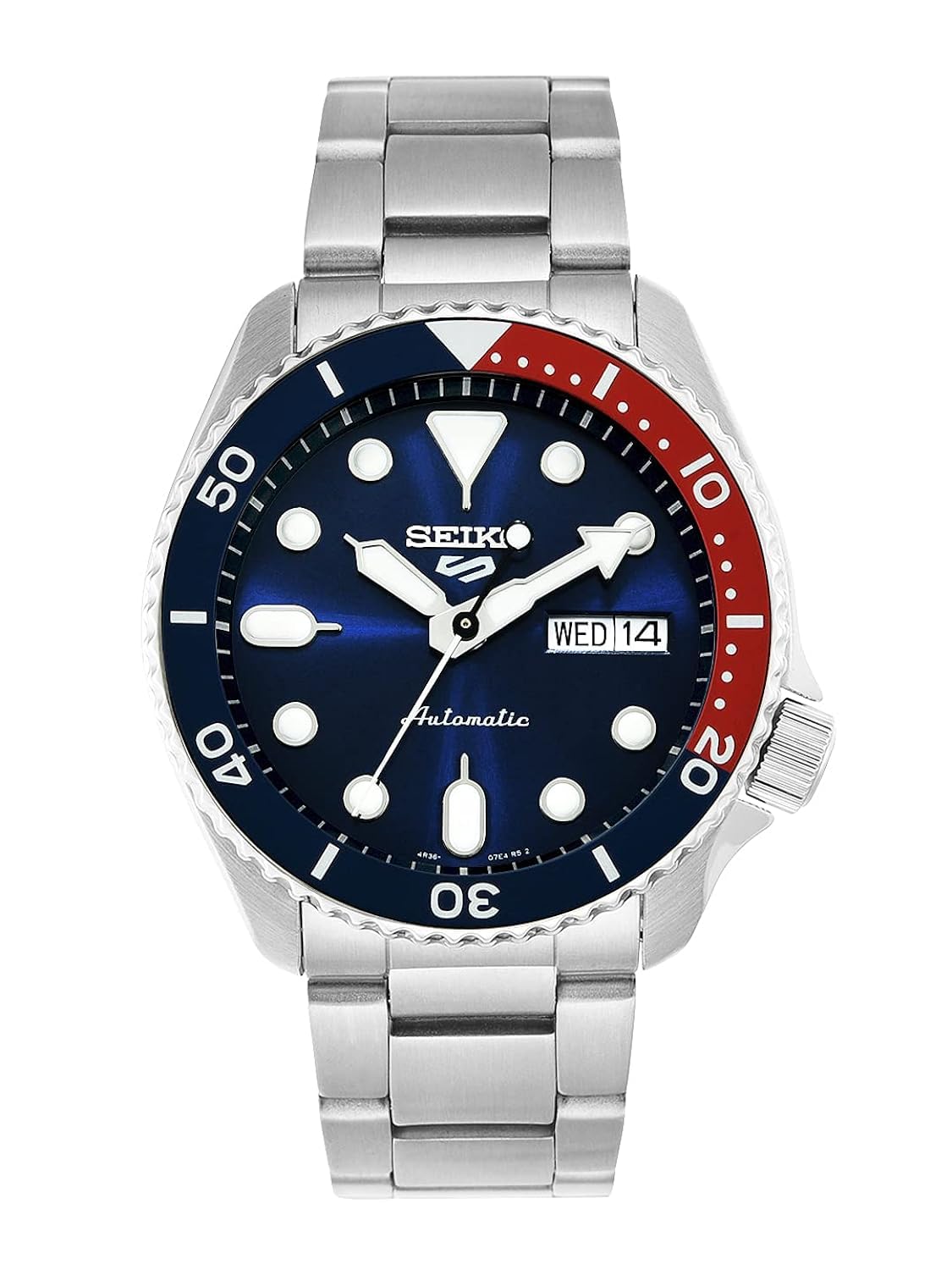 

Seiko 5 Sports Безель Браслет з нержавіючої сталі Автоматичний годинник SRPD53K1 Pepsi Чоловічий