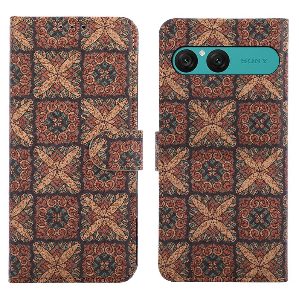 For Sony Xperia 10 VII Leather Wallet Case Bohemian-style TPU PU Phone Cover with Stand