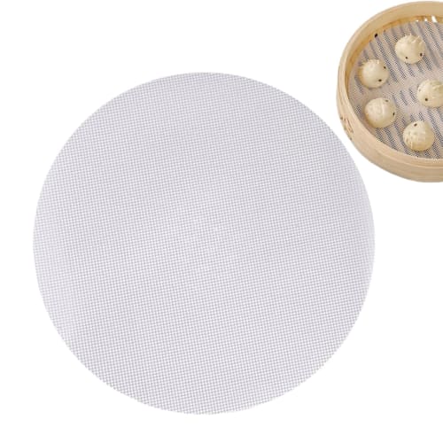 Set of 5 Steaming Cloths for Steamers, 24cm, 26cm, and 28cm Diameter, Heat-Resistant, Food-Grade Silicone, Reusable, Washable, for Steaming Buns, Dim