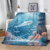 The Whale At the Bottom of the Sea Fluffy Soft Blankets Sofa Decoration Bed Blanket 150cm X 200cm Home Interior Beach Towel Knee