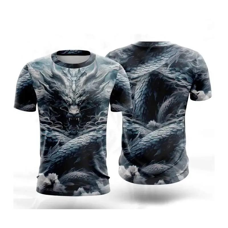 Dragon T-Shirts Tiger 3D Printed Mens T-shirt Streetwear Men Women Casual Fashion Oversized Short Sleeve T Shirt