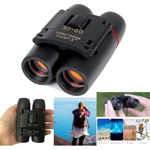30x60 Compact Binoculars for Adults and Kids - Small Travel Mini Pocket Binoculars for Concert, Opera, Sports, Outdoors, Hiking